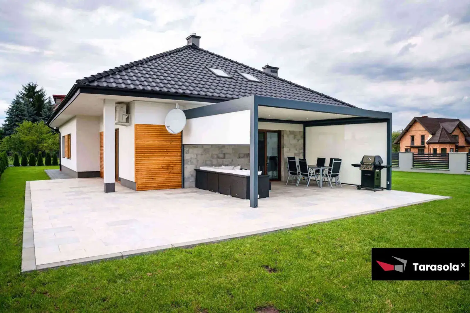 Pergola na terase rodinného domu